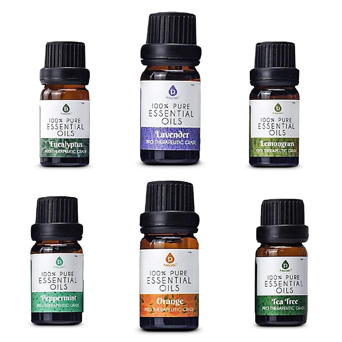Fresch Scent Package - LED Crystal Salt Humidifier + 6-Pack Pure Essential Oils 10mL